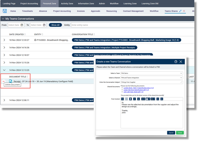  Deltek PIM new feature that helps you track, manage, and clean up Teams conversations